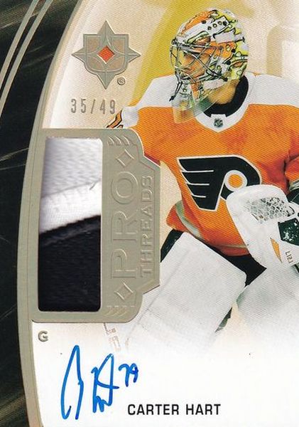 AUTO patch karta CARTER HART 20-21 UD Ultimate Pro Threads /49